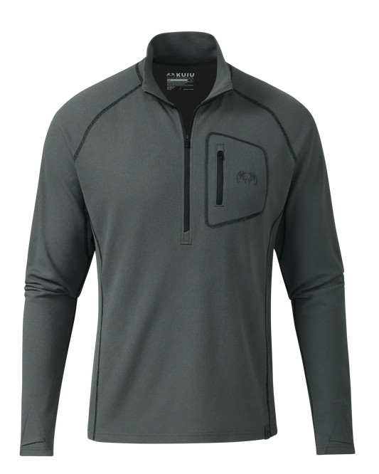 PRO Merino 200 Zip-T | Gunmetal