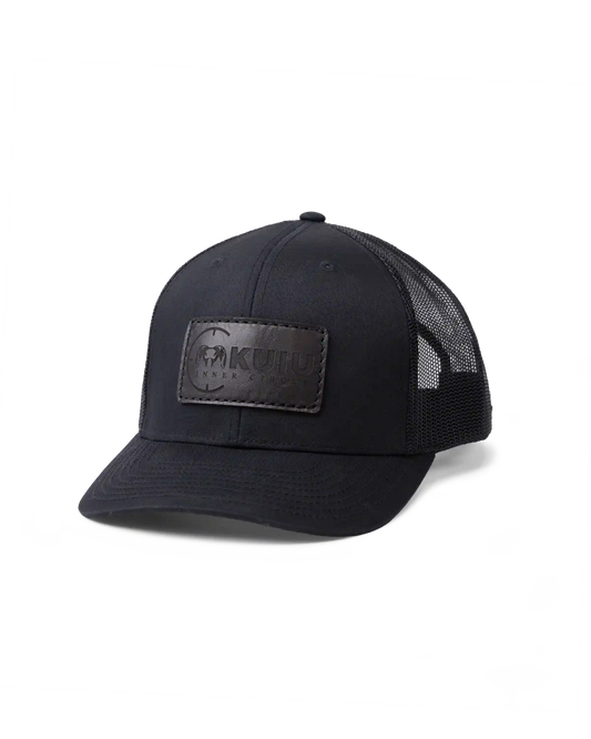 Inner Circle Leather Patch Hat | Black/Black